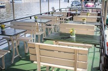 Sun deck on the boat Gladius