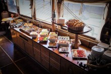 Buffet on the boat Gladius
