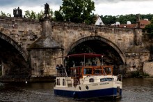 Bachsaibling by the Charles bridge