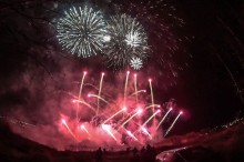 New Year's day fireworks in Prague