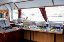 Buffet on the boat Najade