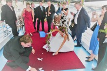 Wedding on boat